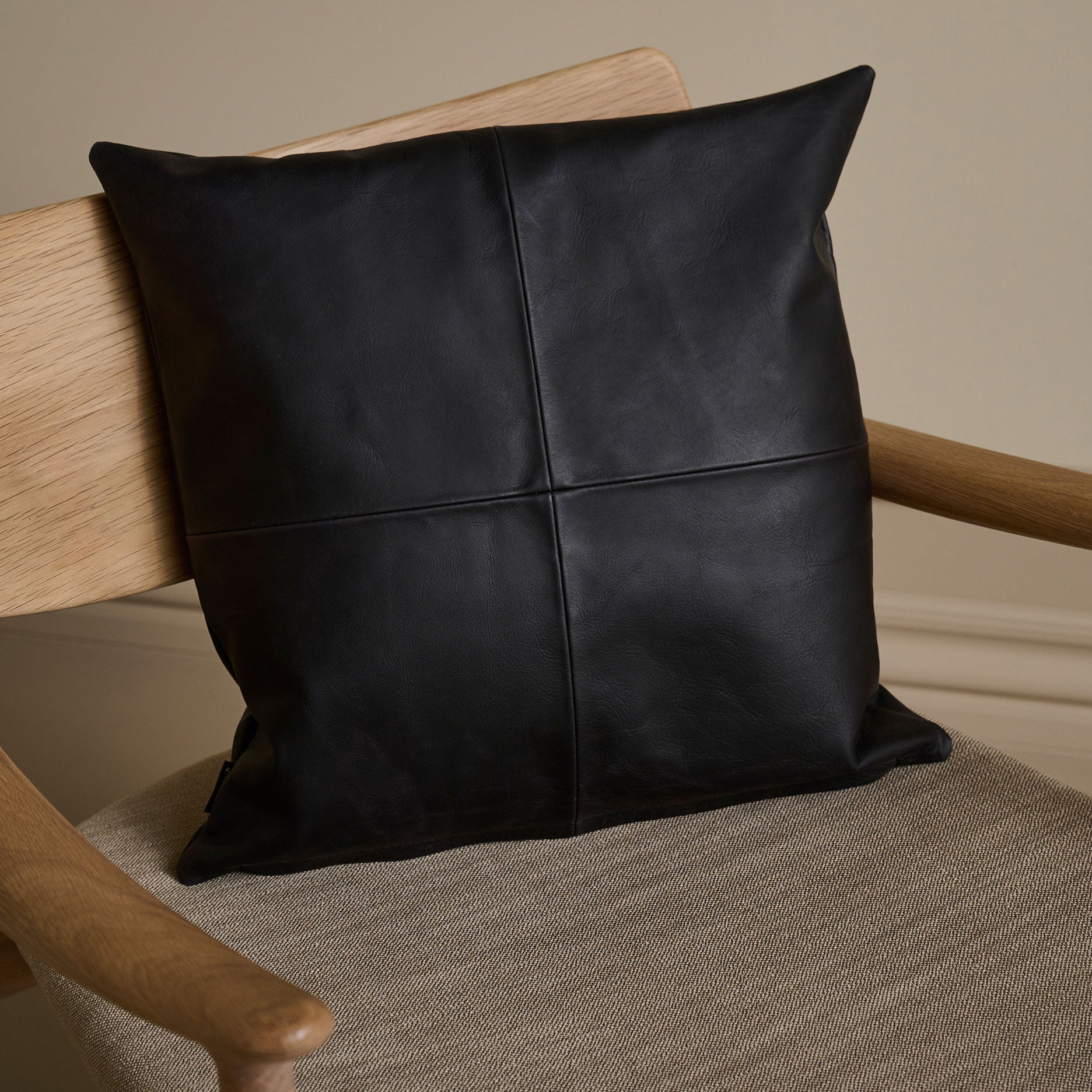 Leder Kissen 45x45 cm